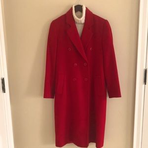 Top-of-the-line cashmere-wool red coat